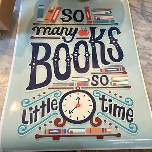 New in box so many books so little time poster